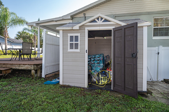 Storage Building Door Open