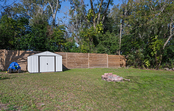 Backyard right corner
