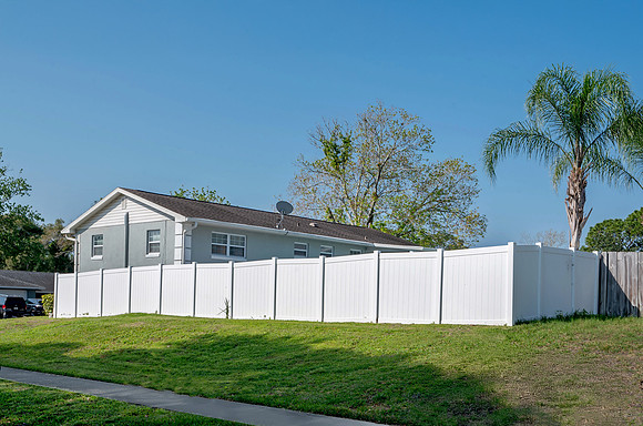 Back exterior fence view