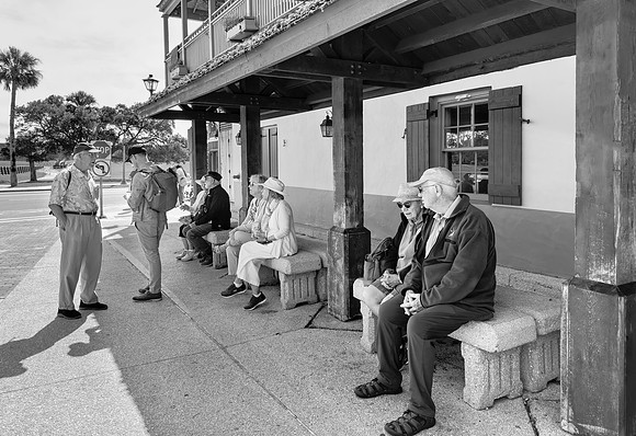 Waiting for the trolly